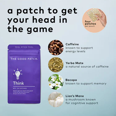 Brain boost wellness patch for improved focus and concentration