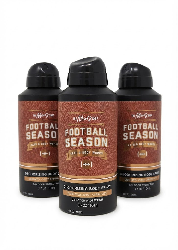 Bath & Body Works FOOTBALL SEASON deodorizing men’s body spray 3-pack, 3.7 oz each