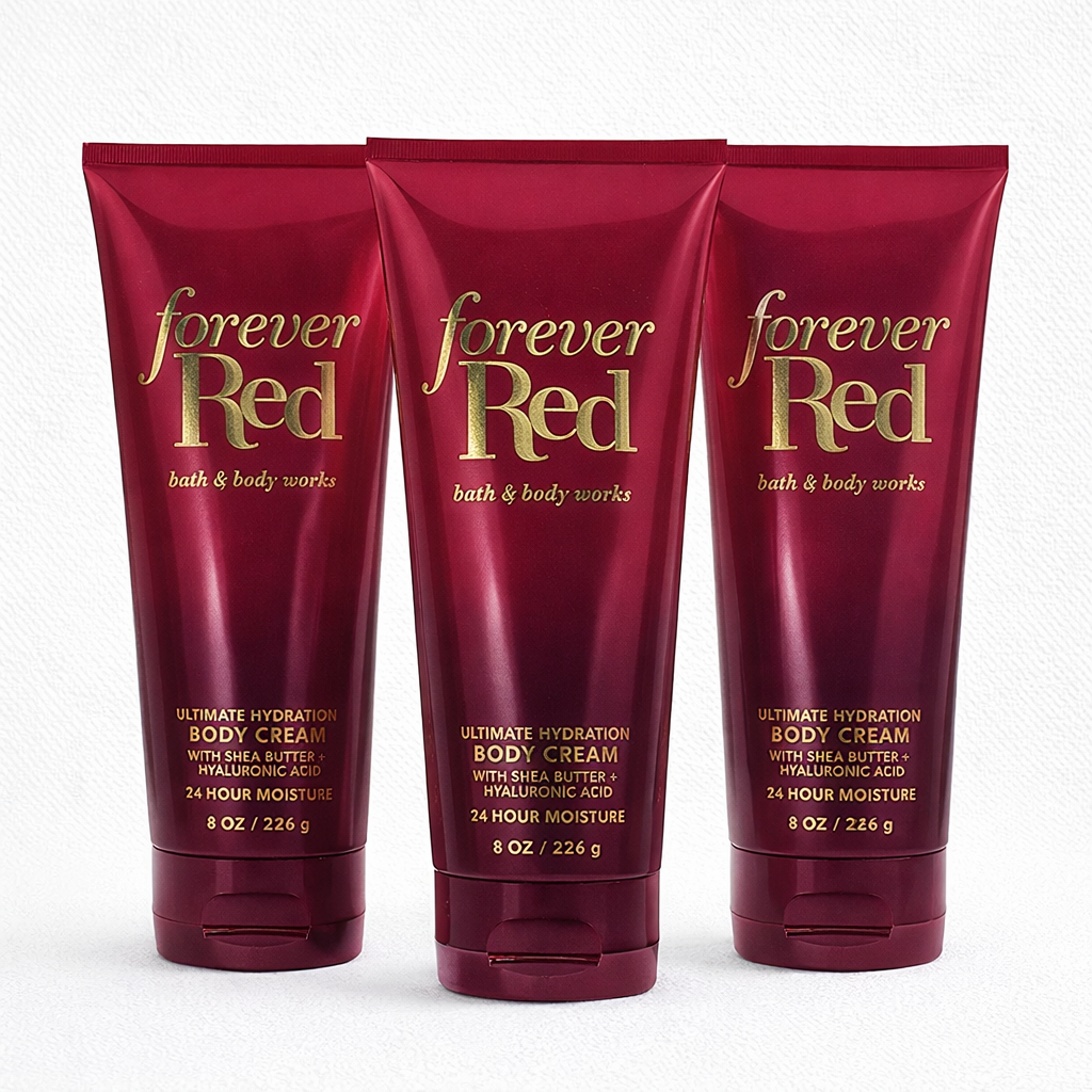 Forever Red Body Cream 8 Oz / 226 G (Pack Of 3) | Ultra Moisturizing