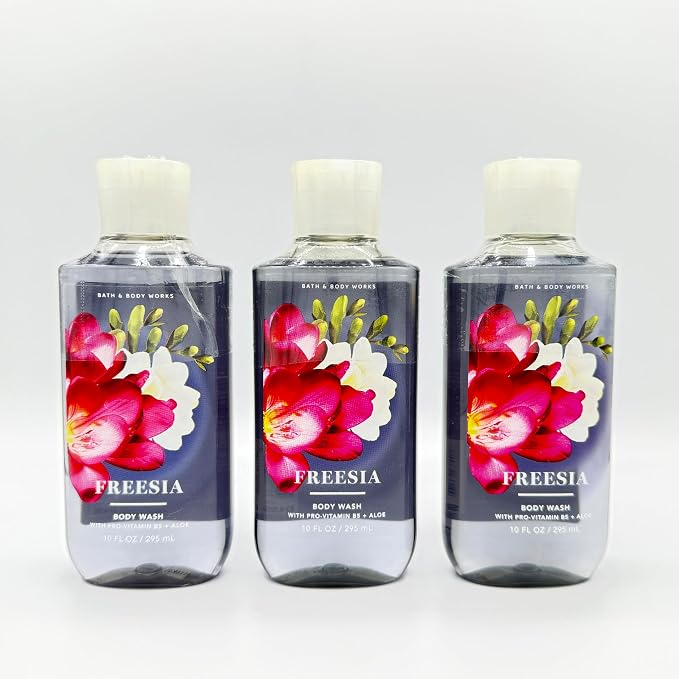 FREESIA Bath & Body Works Body Wash set of three bottles