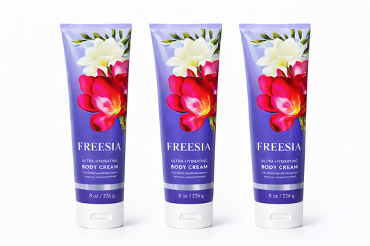 FREESIA Body Cream 8 oz (Pack of 3) | Ultra Moisturizing