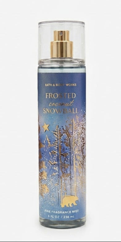 FROSTED COCONUT SNOWBALL Bath & Body Works Fragrance Mist 8 oz single bottle winter coconut body spray