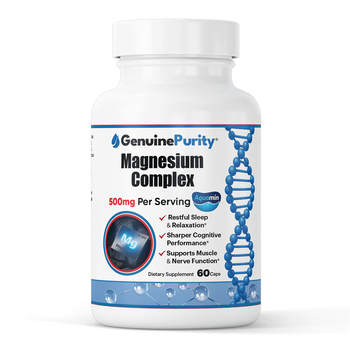 GenuinePurity Liposomal Magnesium Complex supplement for wellness relaxation recovery and daily balance support