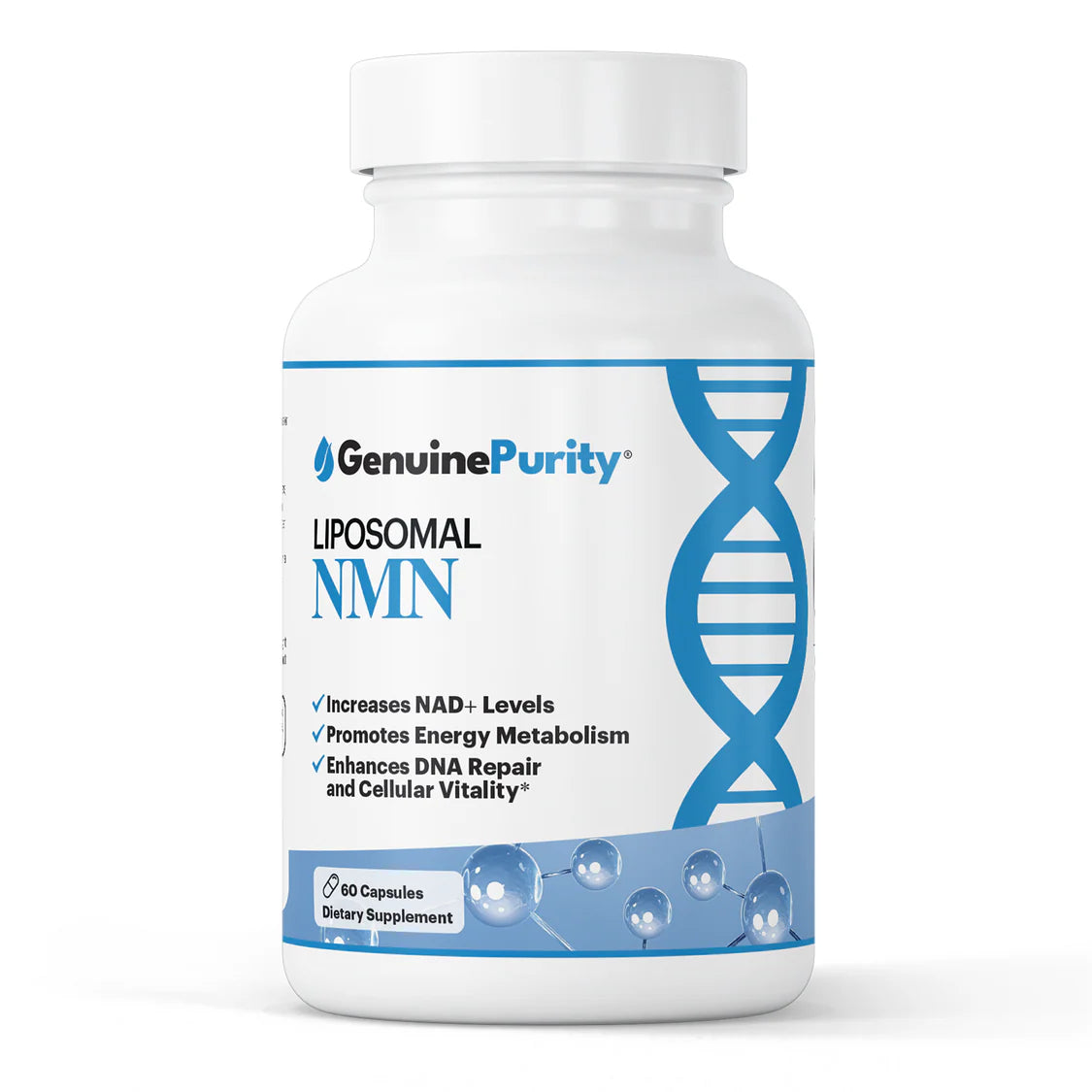 GenuinePurity Liposomal NMN supplement for wellness healthy aging vitality and longevity support