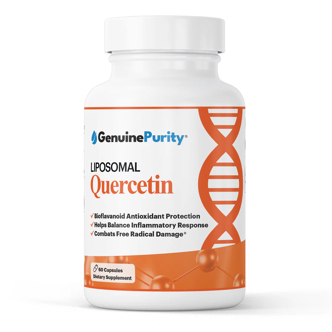 GenuinePurity Liposomal Quercetin supplement for wellness vitality and healthy aging routines