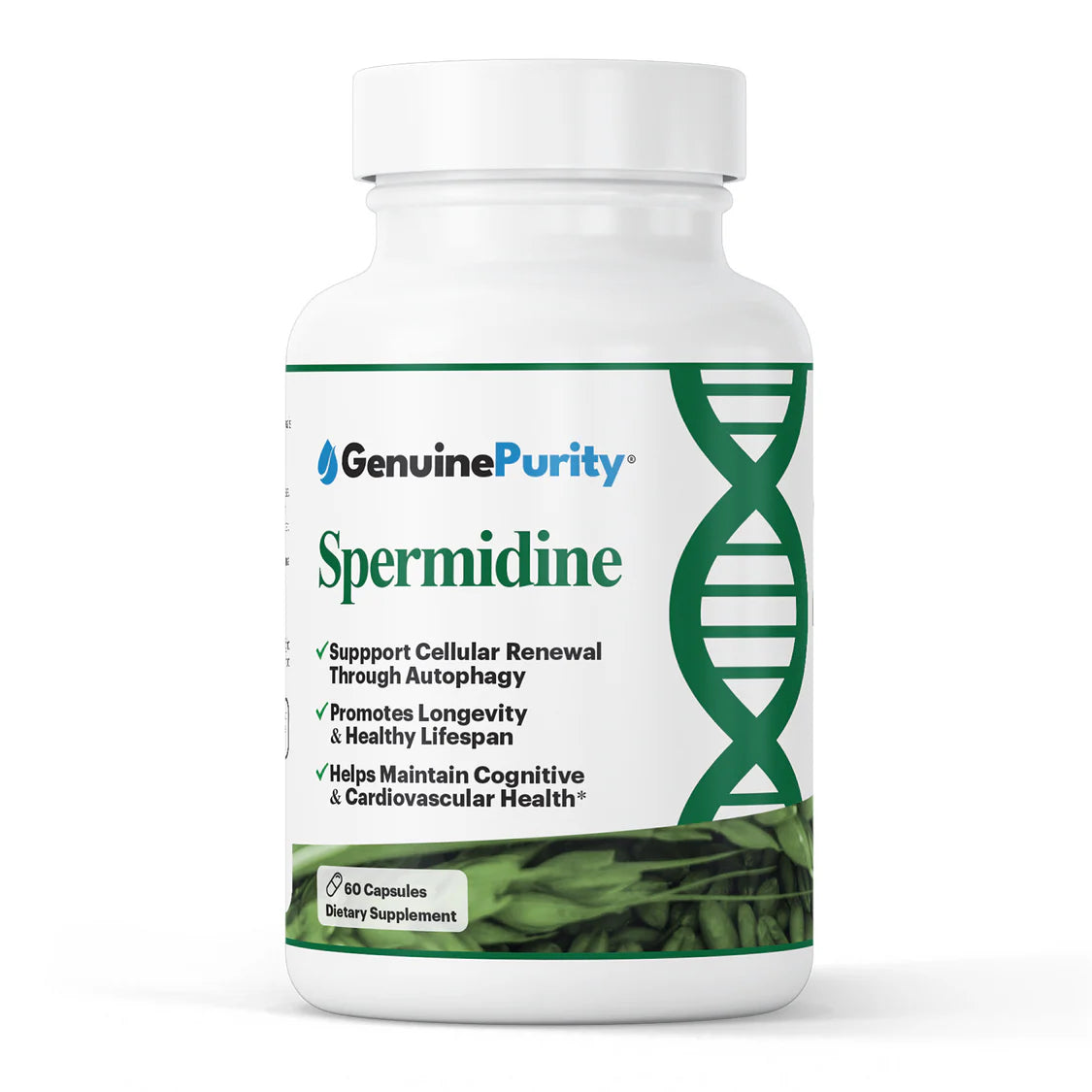 GenuinePurity Liposomal Spermidine supplement for wellness healthy aging and longevity support
