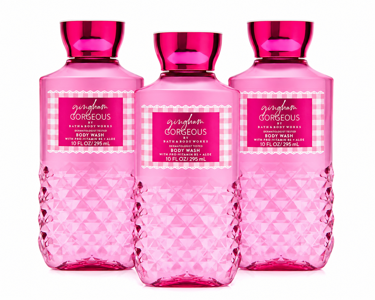 Bath & Body Works GINGHAM GORGEOUS Body Wash 10 oz 3 Pack