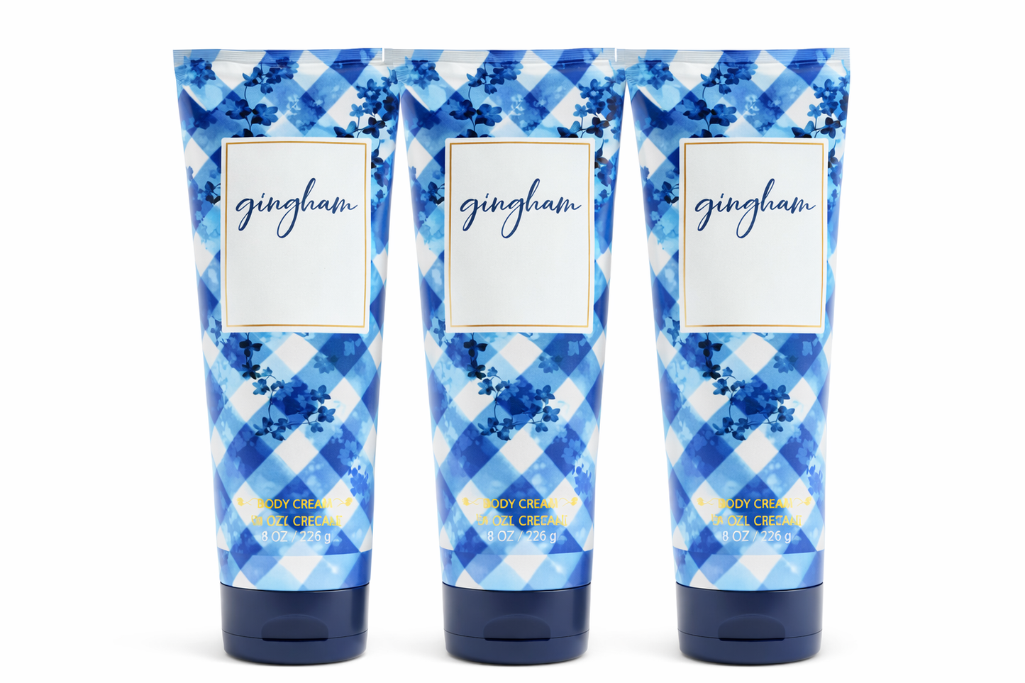 Gingham Body Cream 8 Oz / 226 G (Pack Of 3) | Ultra Moisturizing