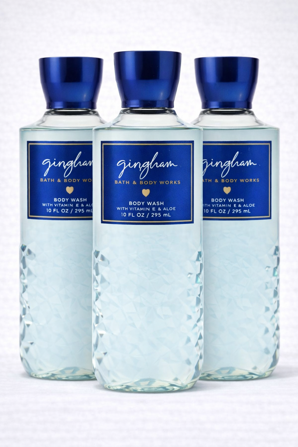 Body Wash Pack of 3 – GINGHAM 10 FL OZ / 295 ML | SHOWER GEL – Gentle Daily Cleanser – 10 fl oz Each