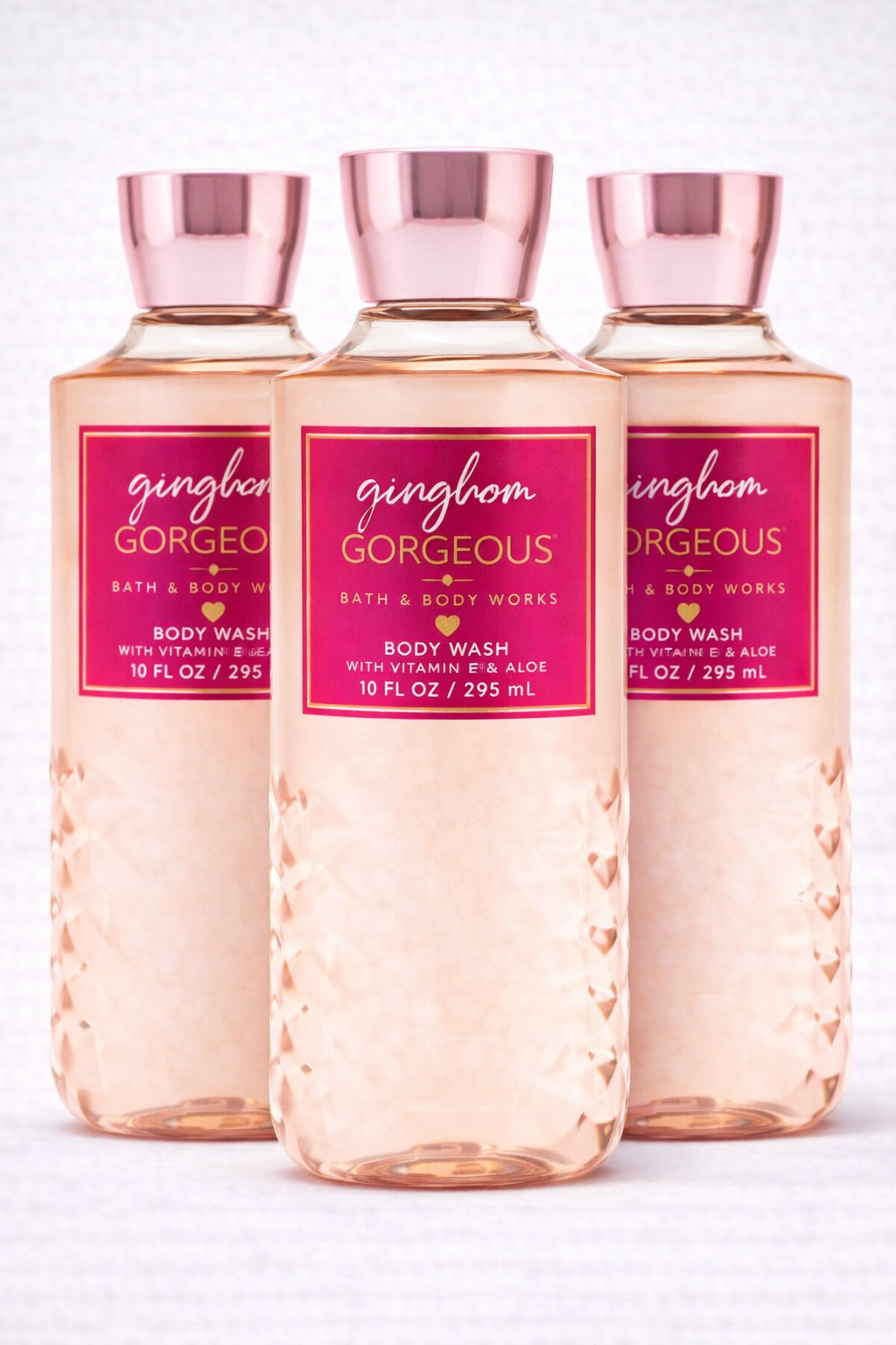 Body Wash Pack of 3 – GINGHAM GORGEOUS 10 FL OZ / 295 ML | SHOWER GEL – Gentle Daily Cleanser – 10 fl oz Each