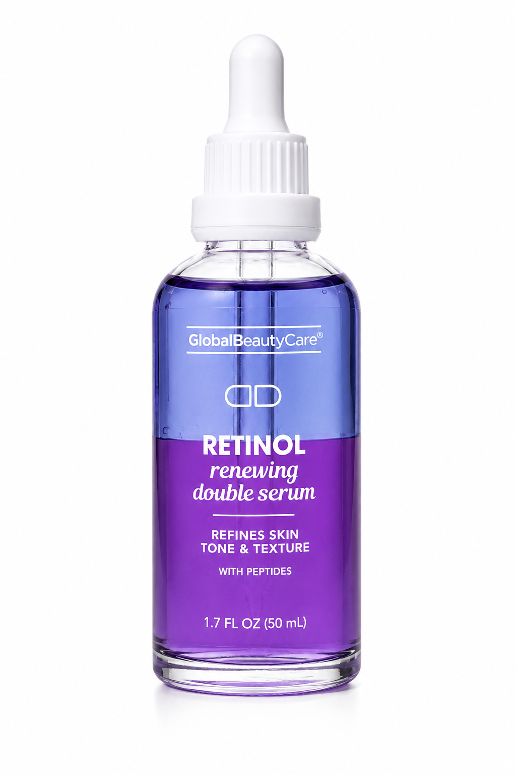 Global Beauty Care Retinol Renewing Double Serum with peptides for smoother youthful looking skin