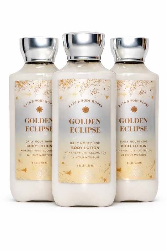 GOLDEN ECLIPSE Bath & Body Works Body Lotion 3-Pack – 8 oz Each | My Wrinkles Gone