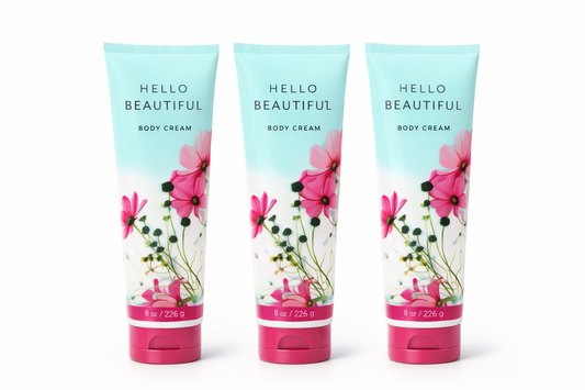 HELLO BEAUTIFUL Body Cream 8 oz (Pack of 3) | Ultra Moisturizing