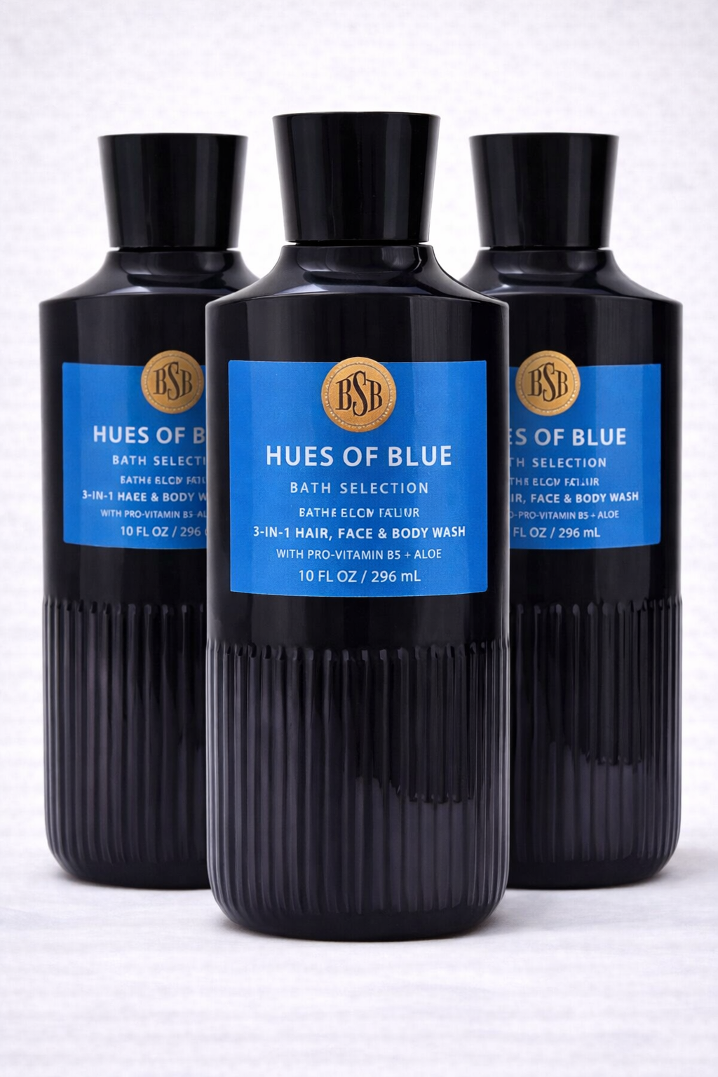 Body Wash Pack of 3 – HUES BLUE 10 FL OZ / 295 ML | SHOWER GEL – Gentle Daily Cleanser – 10 fl oz Each