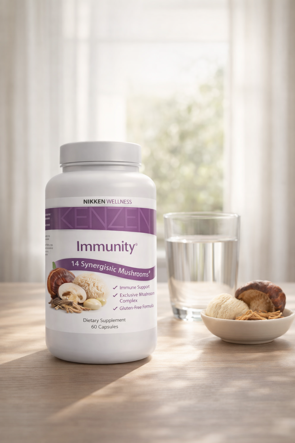 KenZen® Immunity Mushroom Complex – 14 Synergistic Mushrooms – 60 Capsules | My Wrinkles Gone