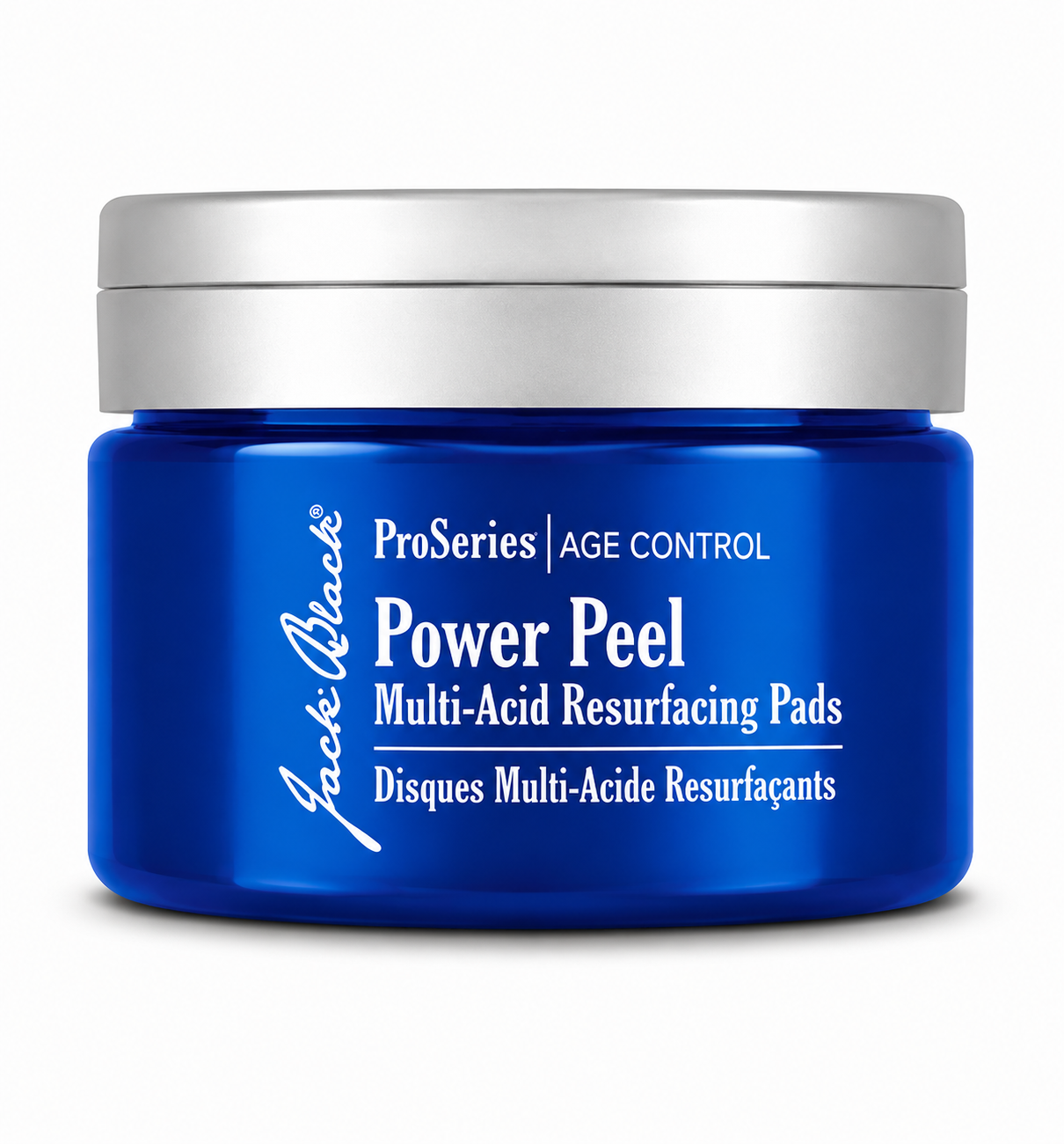 Jack Black Power Peel multi-acid resurfacing pads designed to help smooth skin texture and support luxury men’s anti-aging skincare routines.