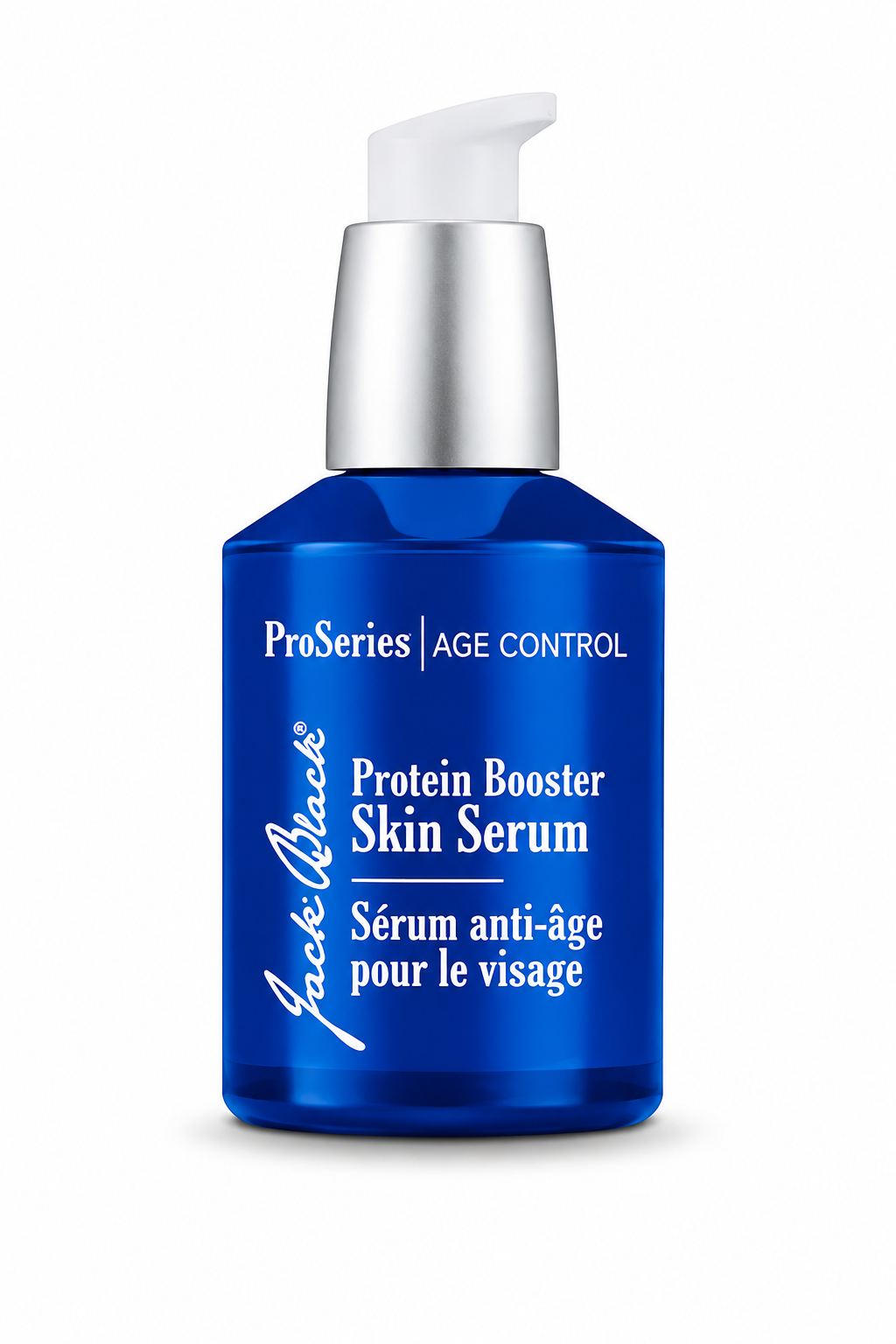 Jack Black Protein Booster Skin Serum luxury anti-aging face serum for men with peptides and antioxidant skincare technology.