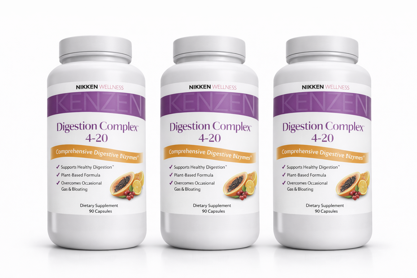 KenZen® Digestion Complex 4-20 Enzyme Blend – Digestive Support – 90 Capsules | My Wrinkles Gone