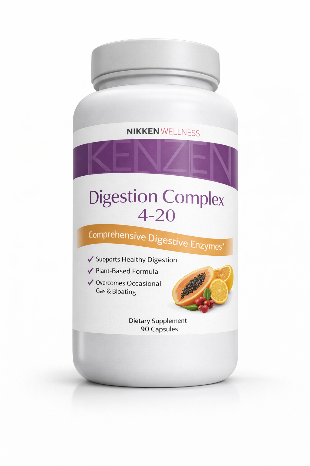 KenZen® Digestion Complex 4-20 Enzyme Blend – Digestive Support – 90 Capsules | My Wrinkles Gone