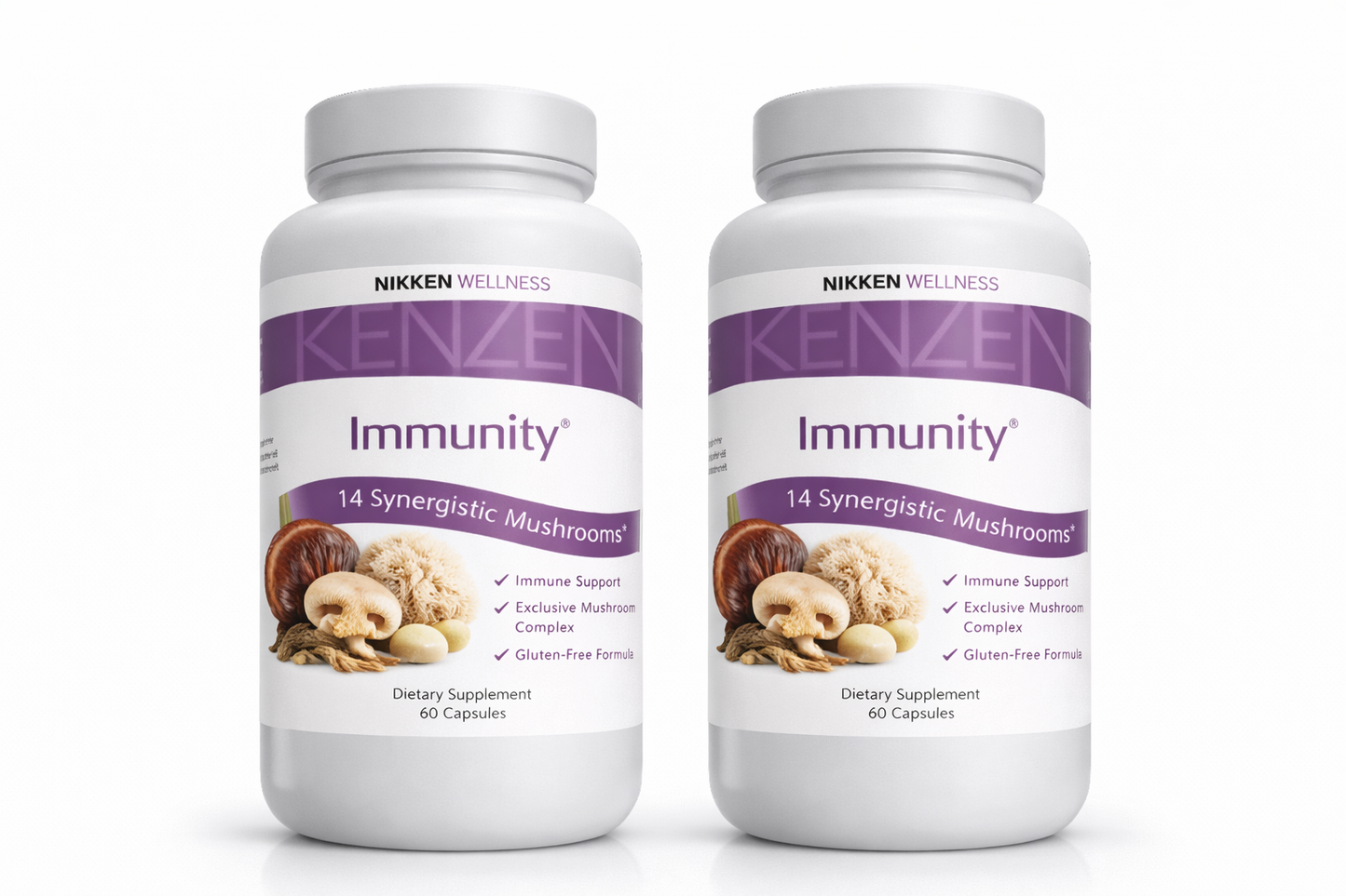 KenZen® Immunity Mushroom Complex – 14 Synergistic Mushrooms – 60 Capsules | My Wrinkles Gone