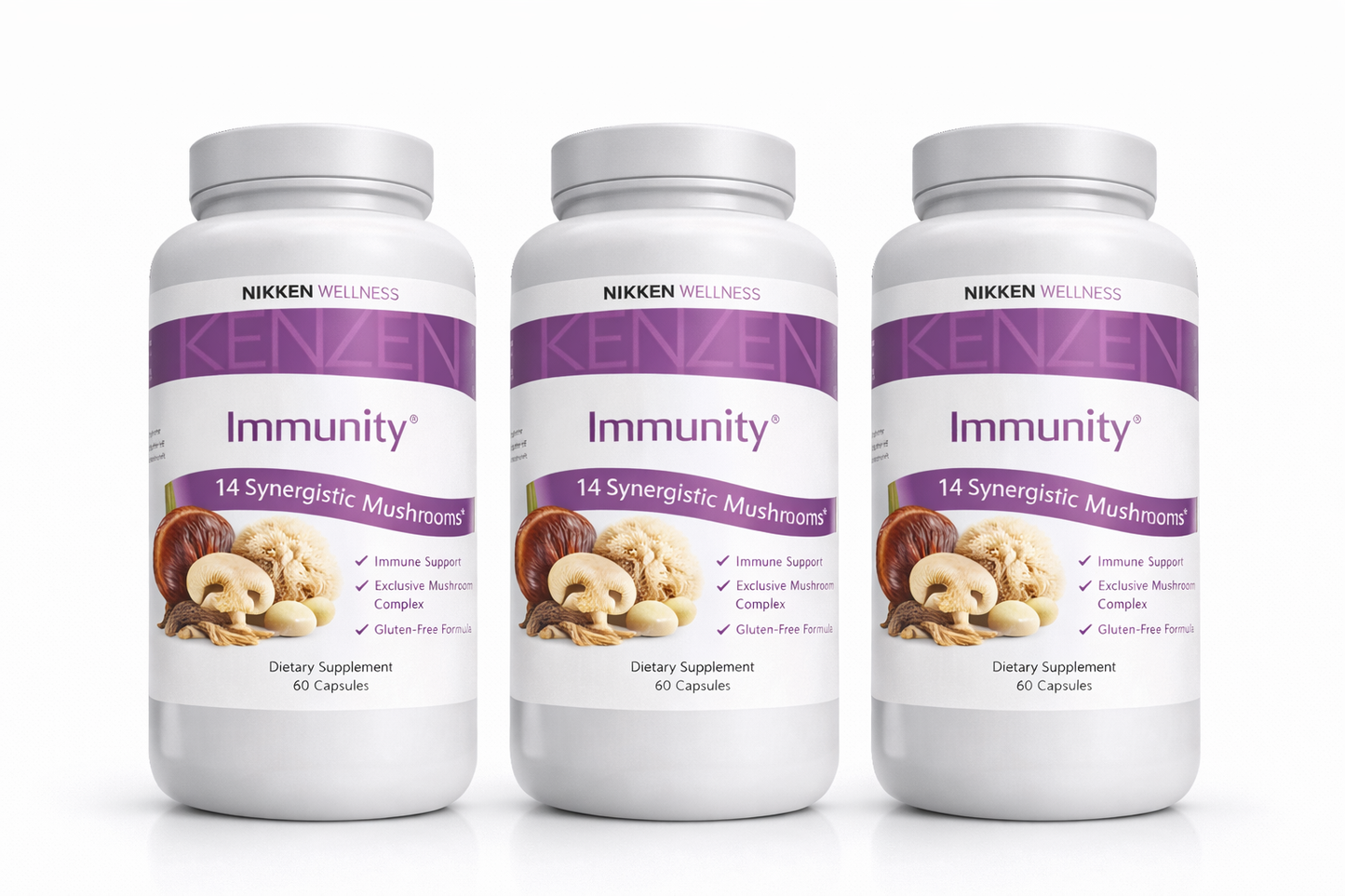 KenZen® Immunity Mushroom Complex – 14 Synergistic Mushrooms – 60 Capsules | My Wrinkles Gone