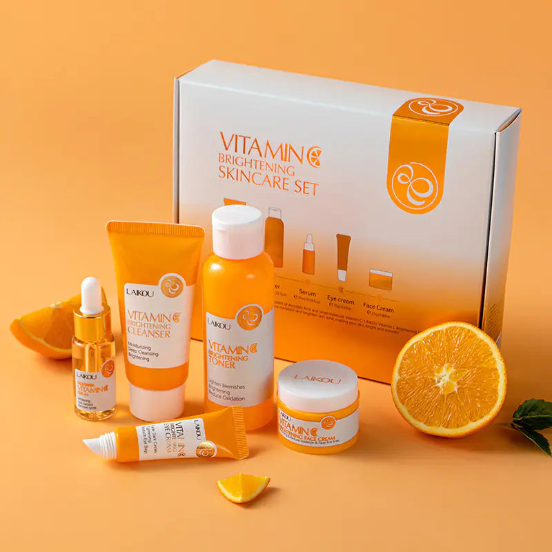 LAIKOU Vitamin C skincare set for skin brightening, hydration and daily glow routine