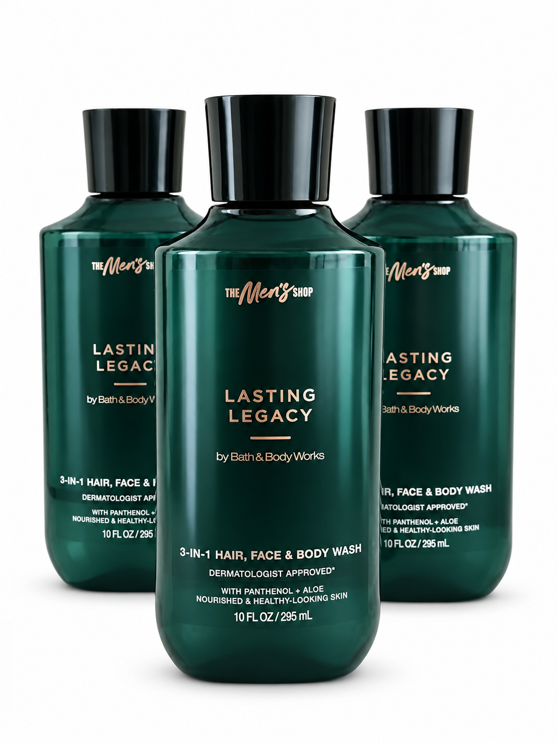 Bath & Body Works Lasting Legacy 3-in-1 Hair Face and Body Wash 10 oz 3 pack