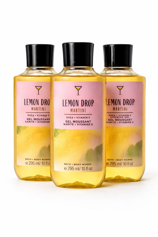 Body Wash Pack of 3 – LEMON DROP MARTINI 10 FL OZ / 295 ML | SHOWER GEL – Gentle Daily Cleanser – 10 fl oz Each