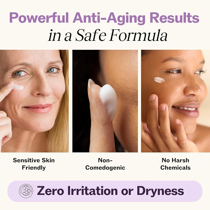 Lightweight texture of LILYANA NATURALS eye cream designed for gentle application around the under-eye area.