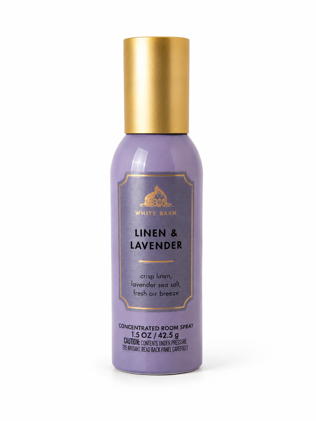 White Barn LINEN & LAVENDER Concentrated Room Spray 1.5 oz with notes of crisp linen lavender sea salt and fresh air breeze authentic home fragrance
