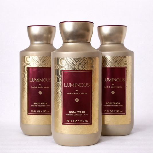 Body Wash Pack of 3 – LUMINOUS 10 FL OZ / 295 ML | SHOWER GEL – Gentle Daily Cleanser – 10 fl oz Each