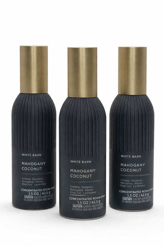 MAHOGANY COCONUT Bath & Body Works Room Spray 3-Pack – 1.5 oz Each | My Wrinkles Gone