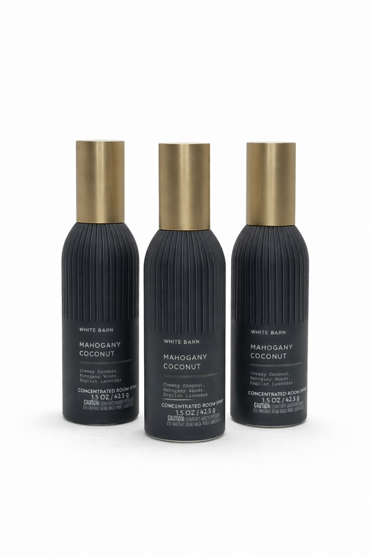 Mahogany Coconut Room Spray 3 Room Spray 3 Pack | Home Fragrance 1.5 Oz / 42.5 G