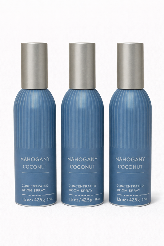 Mahogany Coconut Room Spray 3-Pack | Long-Lasting Home Fragrance