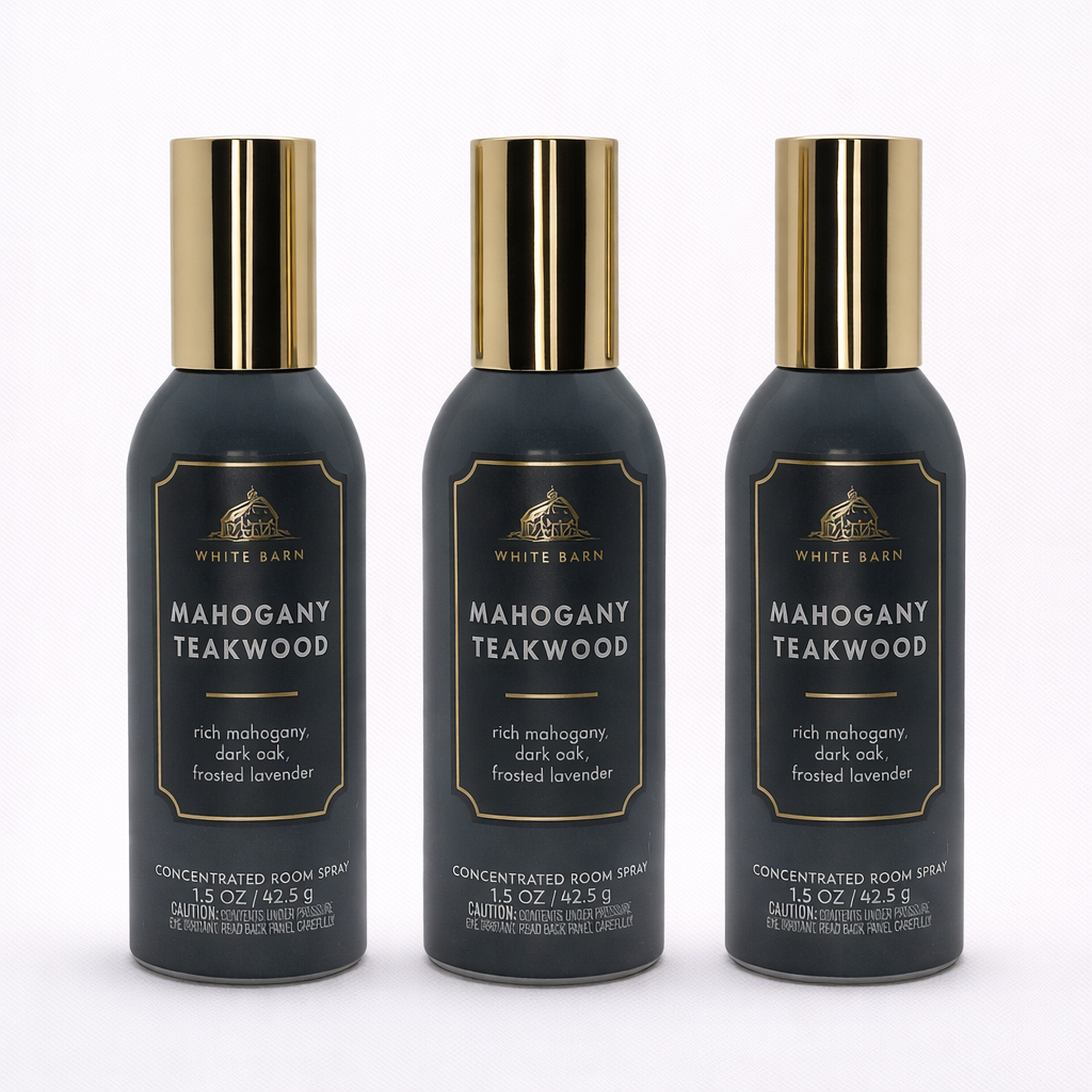 MAHOGANY TEAKWOOD Bath & Body Works Room Spray 3-Pack – 1.5 oz Each | My Wrinkles Gone