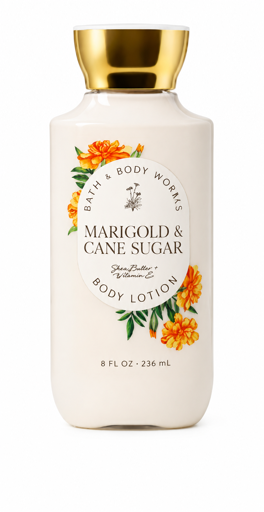 Bath & Body Works MARIGOLD & CANE SUGAR Body Lotion 8 oz with shea butter and vitamin E moisturizing body lotion authentic skincare product