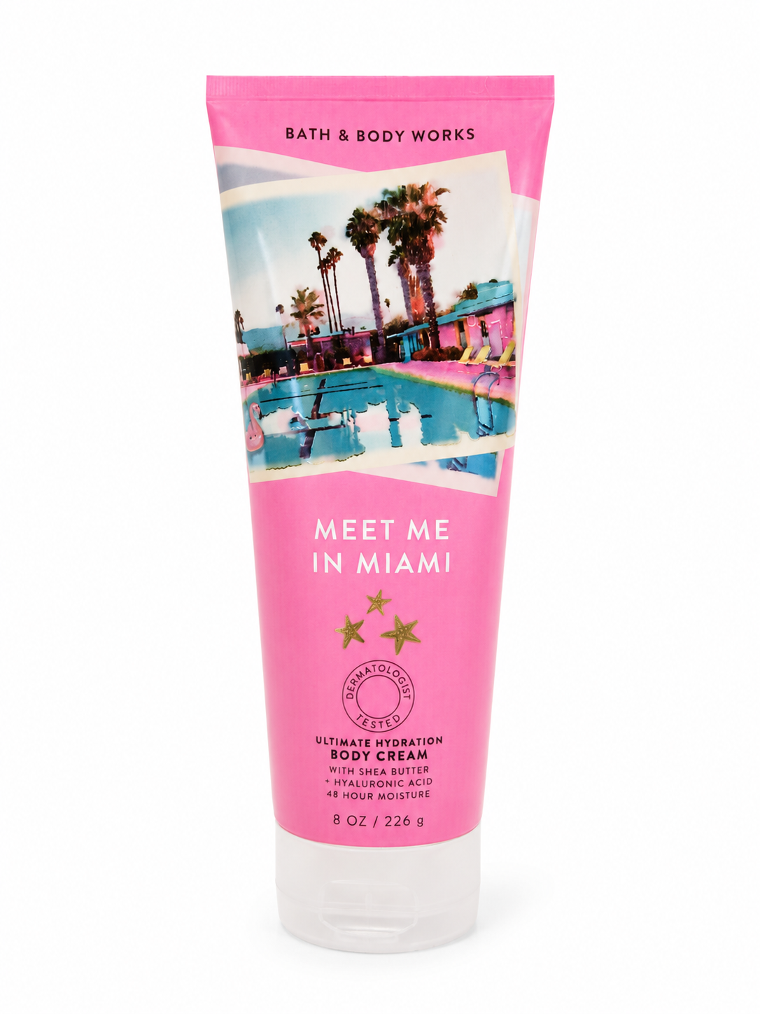Bath & Body Works MEET ME IN MIAMI Ultimate Hydration Body Cream 8 oz with shea butter and hyaluronic acid tropical fragrance authentic moisturizer