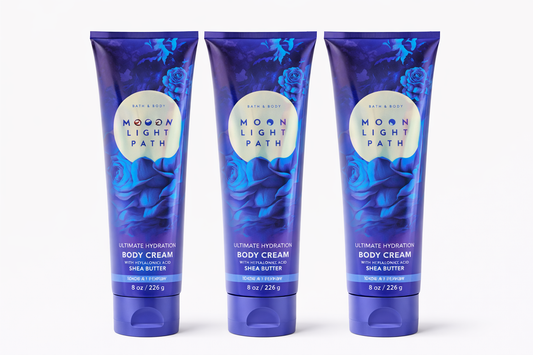 Moonlight Path Body Cream 8 Oz / 226 G (Pack Of 3) | Ultra Moisturizing