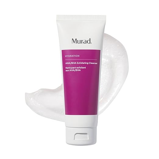 MURAD AHA/BHA Exfoliating Cleanser with glycolic, lactic, and salicylic acids for smoother, brighter-looking skin