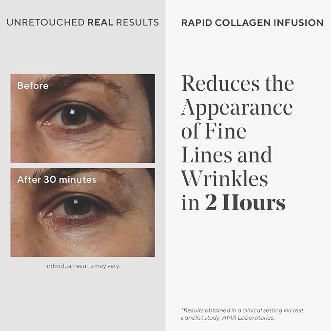 Side view of Murad Rapid Collagen Infusion collagen serum for youthful-looking skin