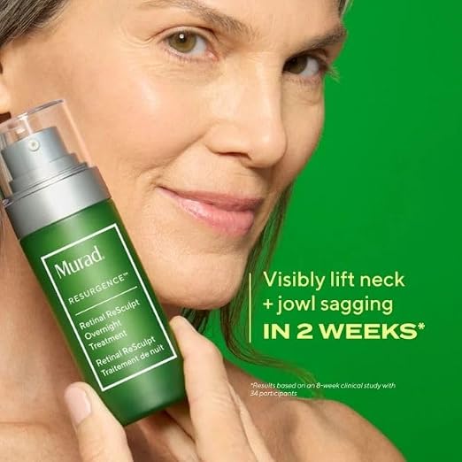 MURAD Retinal ReSculpt Overnight Treatment to the face and neck for firmer, smoother, and younger-looking skin