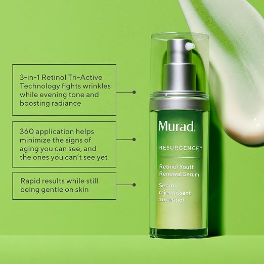Benefits of MURAD Retinol Youth Renewal Serum for smoother, firmer, and younger-looking skin