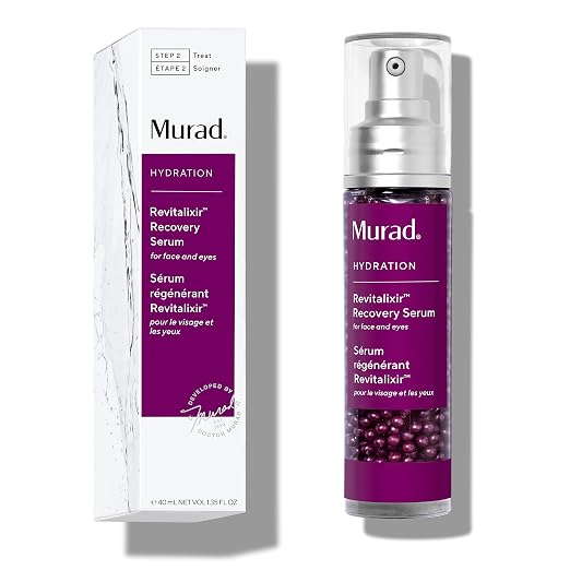 MURAD Revitalixir Recovery Serum for the face and eye area to smooth wrinkles, reduce puffiness, and restore radiant skin