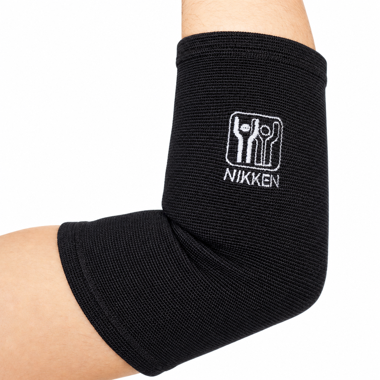NIKKEN KenkoTherm black elbow wrap with infrared support technology for flexible daily comfort and mobility