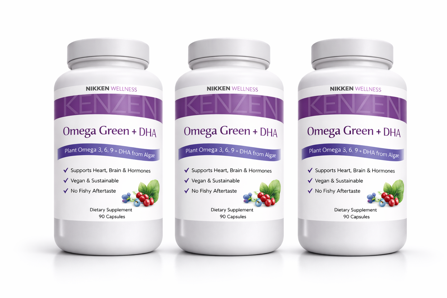 NIKKEN KenZen Omega Green + DHA with vegan omega 3-6-9 formula - premium vegan omega supplement product image 3