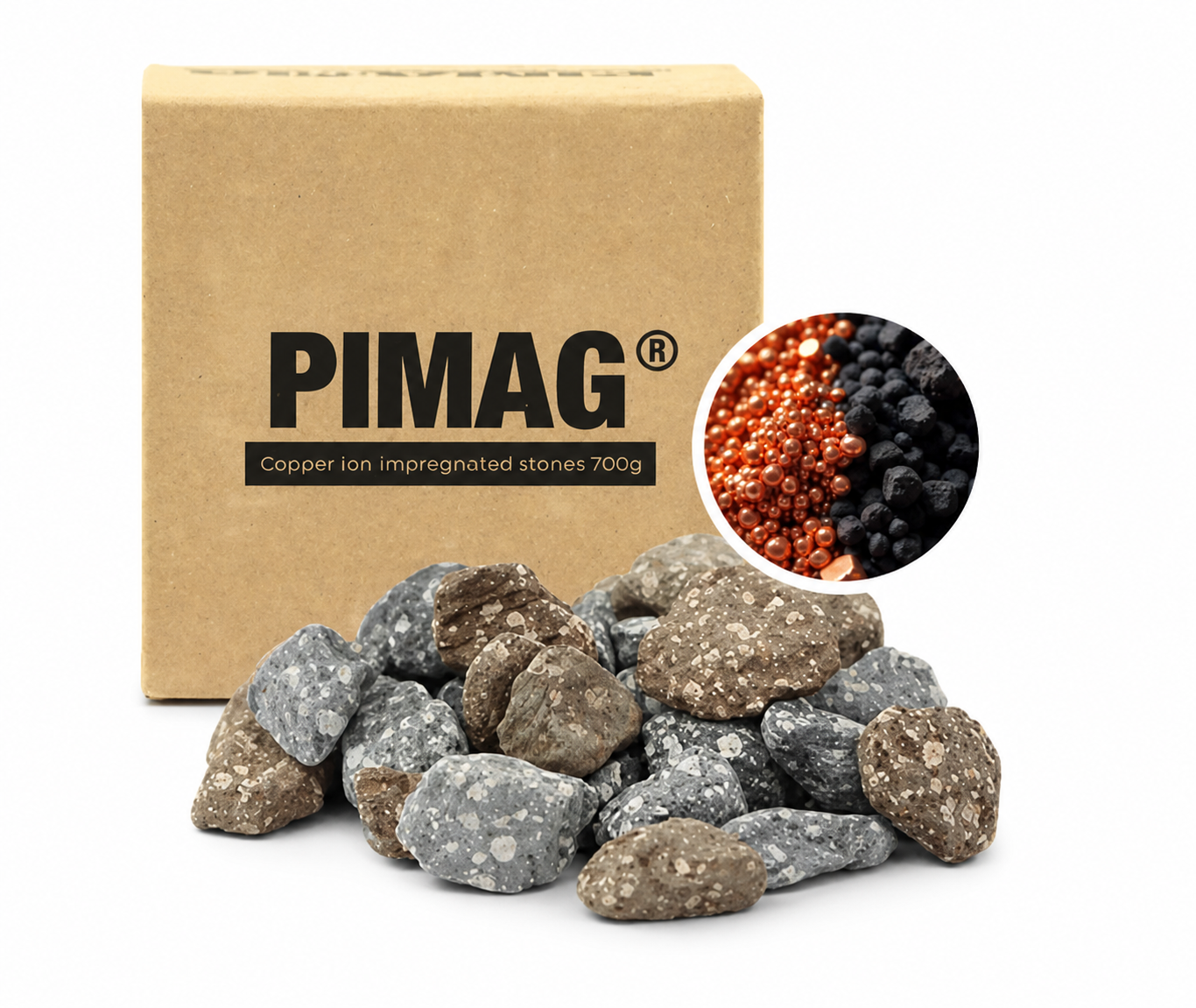 Nikken PiMag mineral stones with copper particles for Waterfall hydration system replacement and mineral-balanced water support