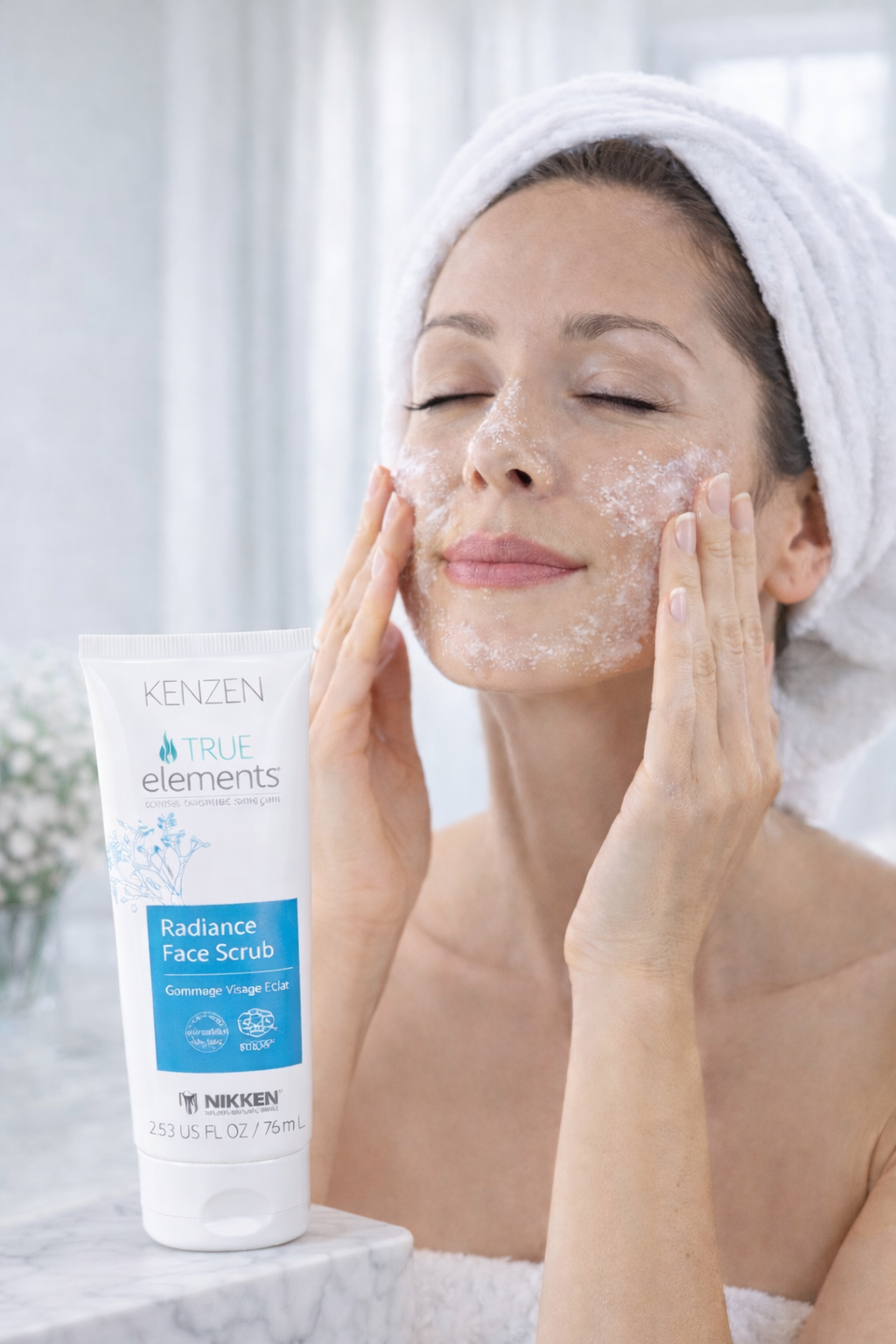 NIKKEN True Elements Radiance Face Scrub with certified organic skincare formula - premium exfoliating face scrub product image 2