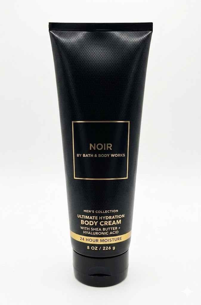 Noir Bath & Body Works Men’s Body Cream 8 oz popular masculine fragrance hydrating body lotion with shea butter and hyaluronic acid men’s skincare
