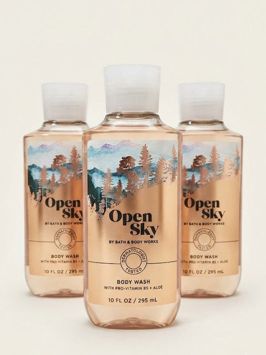 OPEN SKY Bath & Body Works Body Wash 3-Pack, 10 oz each, fresh body wash bottles with pro-vitamin B5 and aloe