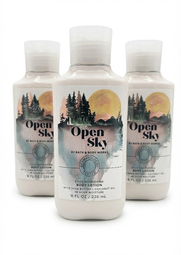 Bath & Body Works OPEN SKY daily nourishing body lotion 3-pack, 8 fl oz each